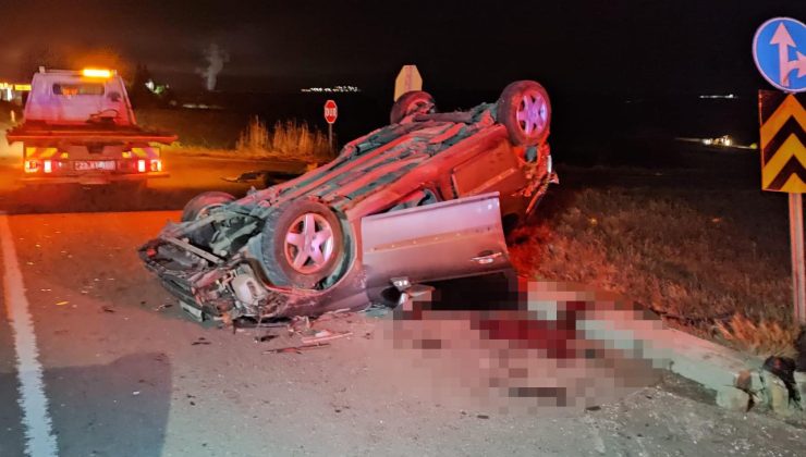 İki otomobilin çarpıştığı kazada 1 kişi hayatını kaybetti 1 kişi de yaralandı