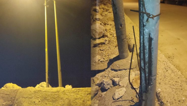 Onarım işinin yapıldığı İbrice Limanı’nda tedirgin eden görüntü