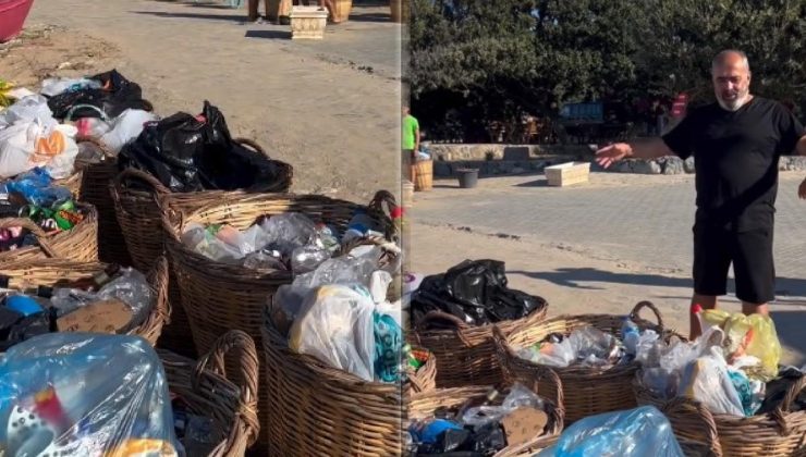 1 günde sepetler dolusu çöp topladılar