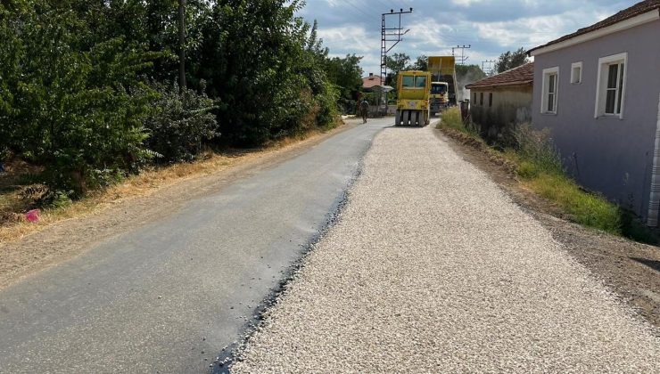 3 köyü bağlayan yolda çalışmalar başladı