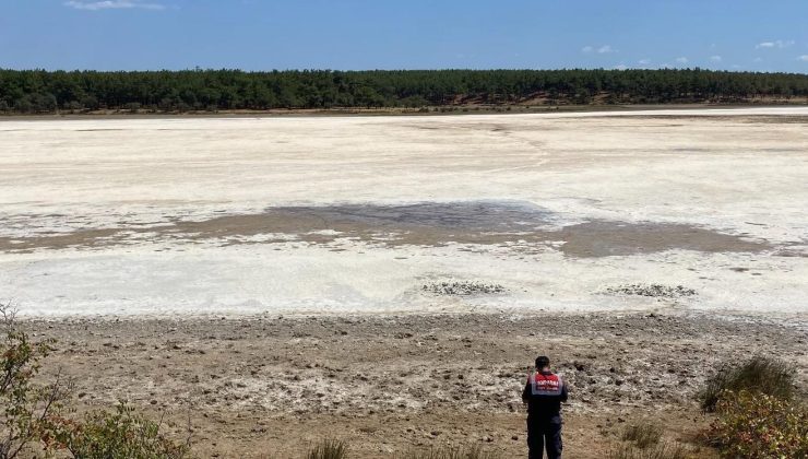 Jandarma göletlerde kontrol yaptı