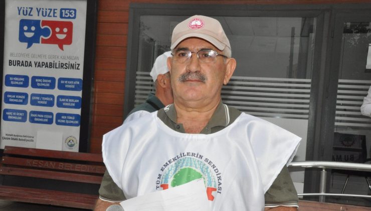 TES Keşan Temsilciliği 4 bin TL olarak belirlenen bayram ikramiyesine tepki gösterdi: “2018 yılında bin TL ile başlayan bayram ikramiyesi ile 223 dolar alıyorken, bugün 110 dolar alınıyor”