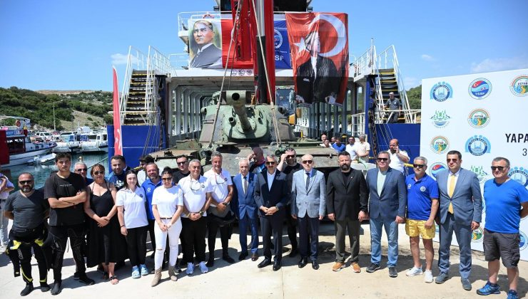 Gemi ve uçaktan sonra Saros Körfezi’ne tank batırıldı