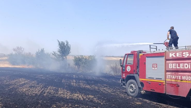 Havadan ve karadan müdahale ile söndürüldü