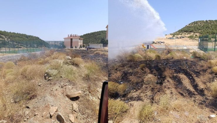 Ot yangını erken müdahale ile söndürüldü