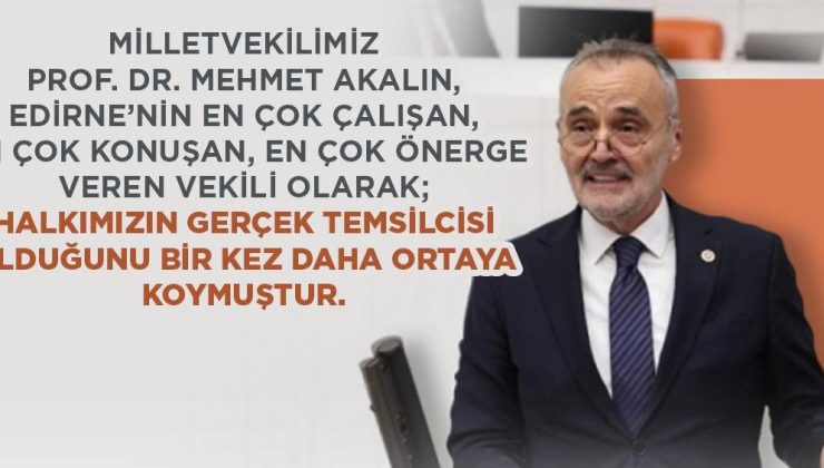 İYİ Parti “Edirne’nin en çok çalışan vekili” sözleri ile açıkladı