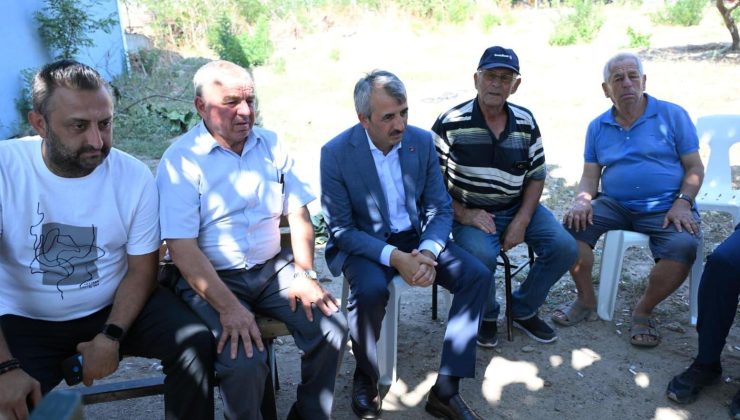 Vali Sezer yangın bölgesinde vatandaşlar ile bir araya geldi