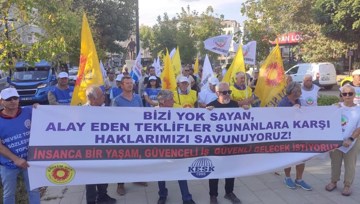 Keşan KESK Platformu toplu sözleşmede teklif edilen zam oranını protesto etti