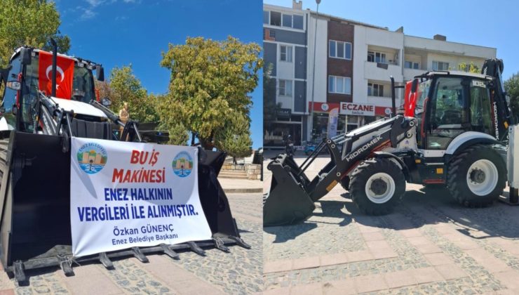 Belediyenin araç parkına bir kepçe kazandırıldı