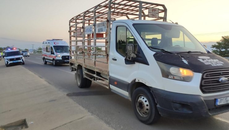 Koşan sporcuya tüp kamyonu çarptı