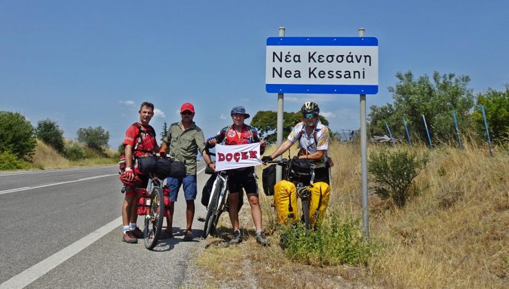 Keşan DOÇEK Bisikletçileri Yunanistan’da Nea Kessani Beldesi’ni ziyaret etti