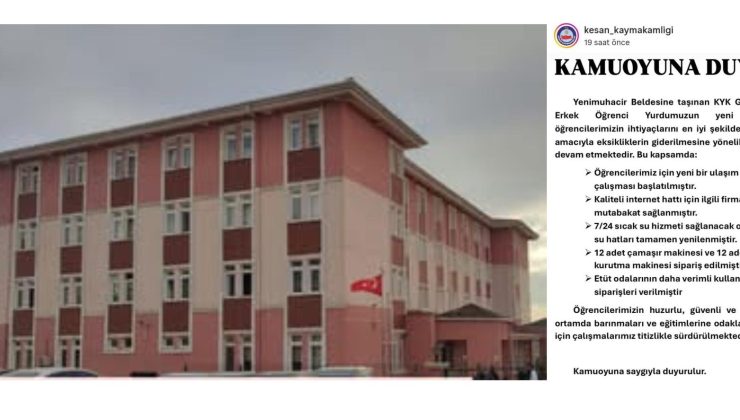 Kaymakamlık “yurt” sorunuyla ilgili duyuru yaptı: “Çalışmalarımız titizlikle sürdürülmektedir”