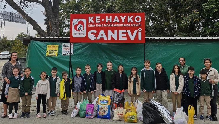 Miniklerden hem ziyaret hem destek