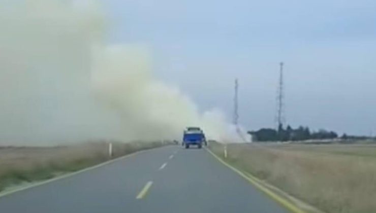 Kaymakamlık, kazaya neden olan anız yakanlara sert çıktı: “Fotoğraftaki görüntü adam öldürmeye teşebbüse sebep olur!”