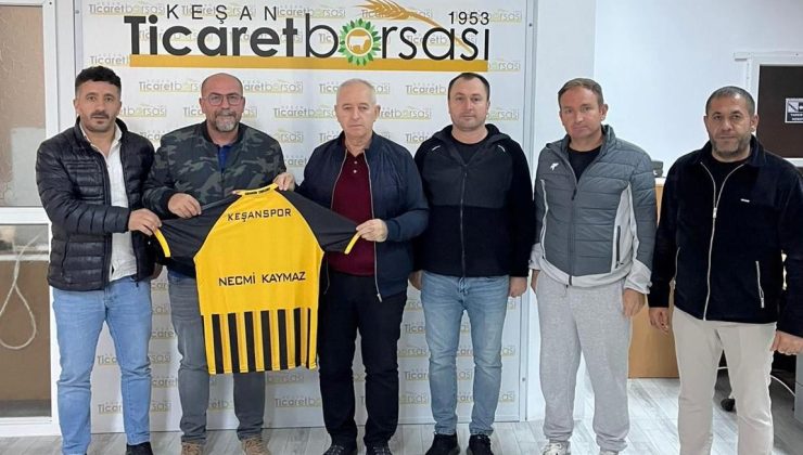 Keşanspor Kulübü Yönetimi Keşan Ticaret Borsası’nı ziyaret etti