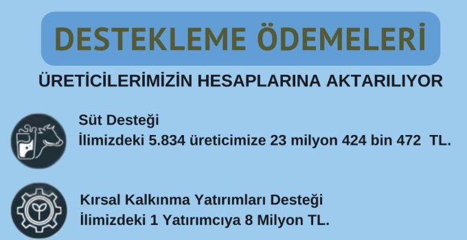 31 milyon 424 bin 472 TL destek…