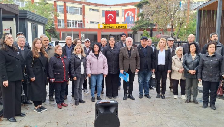 CHP Keşan İlçe Başkanlığı, hem Atatürk’ü andı hem de Bakan Tekin’i eleştirdi: “10 Kasım tatil günü değildir, anma günüdür”