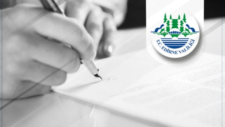 Edirne Valiliği’nden “Resmî ilan” genelgesi…