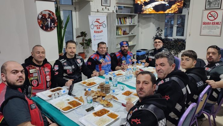 Fast Moto 22 Keşan Motosiklet Kulübü motosiklet camiasını iftarda bir araya getirdi