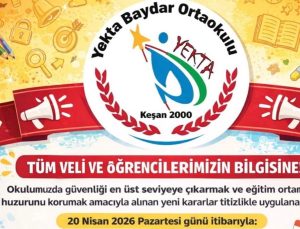 Yekta Baydar Ortaokulu’nda radikal “Güvenlik” kararları: “Özel güvenlik görevlimiz göreve başlayacak”