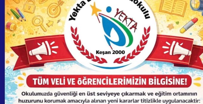 Yekta Baydar Ortaokulu’nda radikal “Güvenlik” kararları: “Özel güvenlik görevlimiz göreve başlayacak”