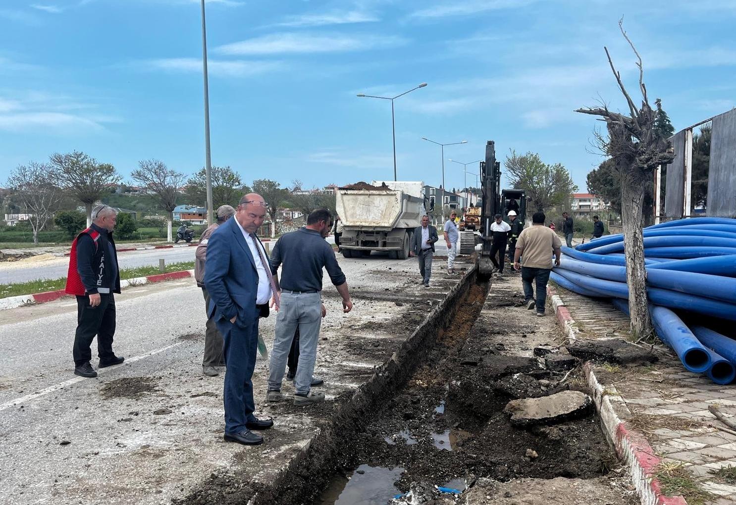 Enez’de asbest borular yenileniyor