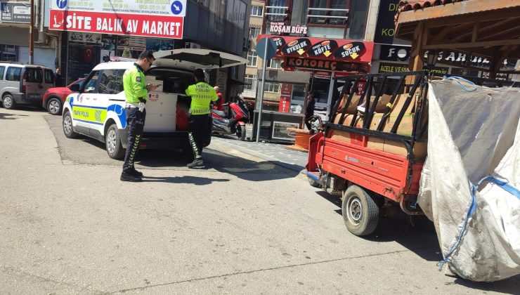 Plakasız triportör ve motosiklete 92 bin TL ceza