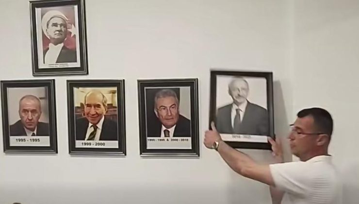 CHP Merkez İlçe Başkanı Akgüngör Kılıçdaroğlu’nun fotoğrafını çöpe attı