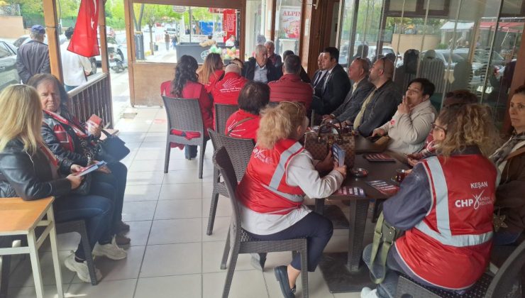 CHP Keşan’da esnaf ziyaretleri gerçekleştirdi