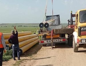 İbriktepe köyünde doğal gaz çalışmaları başladı