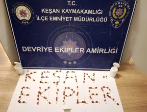 Evde yapılan aramada sentetik ecza ele geçirildi