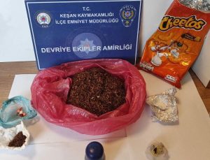 Cips paketinden uyuşturucu çıktı: şüpheli tutuklandı