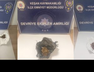 Polisin durdurduğu 3 şüpheliden uyuşturucu ele geçirildi