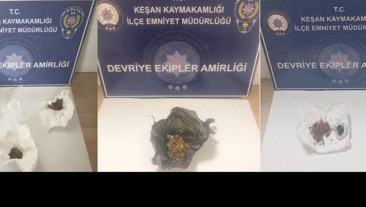 Polisin durdurduğu 3 şüpheliden uyuşturucu ele geçirildi
