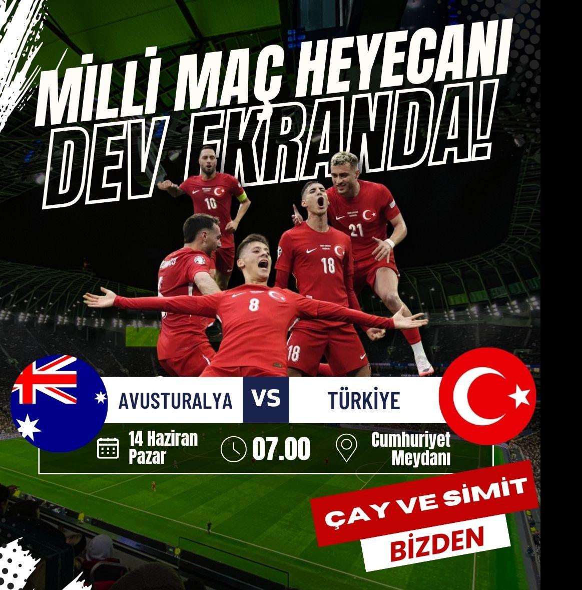 Milli maç heyecanı Keşan’da dev ekranda yaşanacak