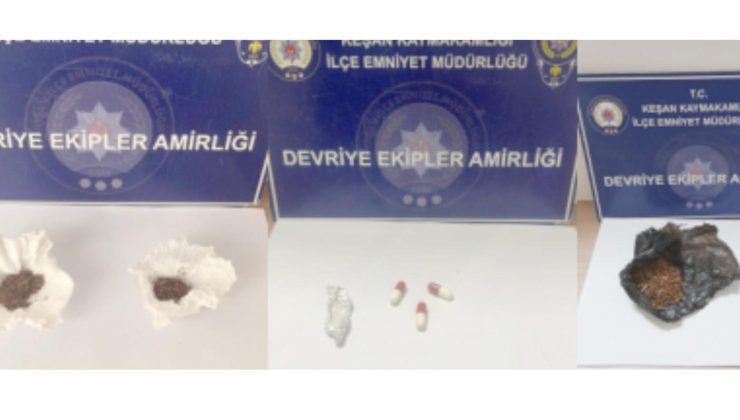 5 şüphelinin de üzerinden uyuşturucu çıktı