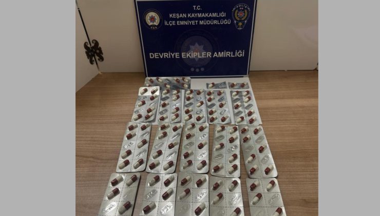 115 sentetik ecza ele geçirilen şüpheli tutuklandı