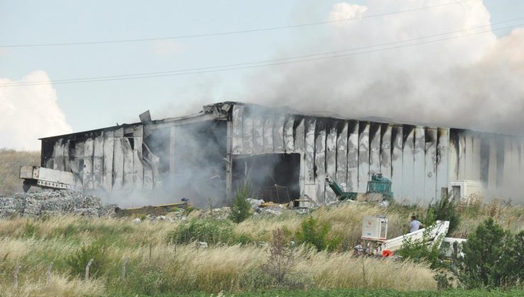 Katı Atık Bertaraf Tesisi’nde korkutan yangın