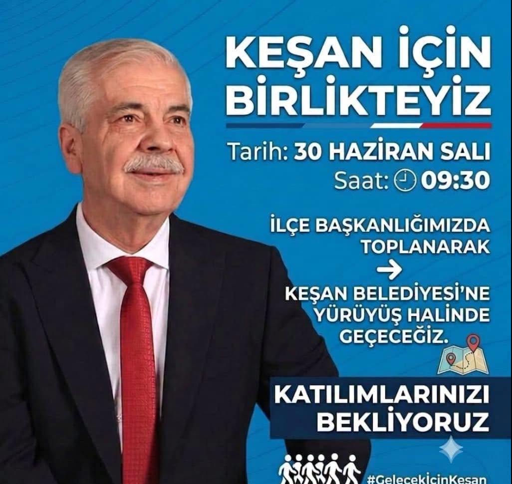 Özcan, partililerin yürüyüşü ile bugün Belediye Başkanlığı makamına geçecek